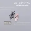 Accesorios de Arte para Uñas Estilo Punk Metálico Nuevo Zm Pegatinas Metálicas Redondas para Uñas Color Negro Plata y Decoraciones de Pedrería