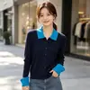 Nuevo Cardigan de Punto de Estilo Coreano para Otoño Temprano, Holgado, con Solapa, Manga Larga, Abrigo Suéter Adelgazante para Mujer, Top Versátil