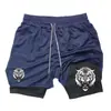 2026 Marca Independiente Verano Hombres Nuevos Shorts Deportivos con Cordón Estampado de Tigre Casual Rectos Shorts Venta al por Mayor