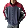 Chaqueta corta de rayas para hombre, sudadera, cárdigan de manga larga con cremallera, colección primavera 2026, chaqueta bomber con cuello alto