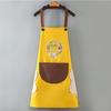 Avental de Cozinha Doméstico à Prova de Óleo Moda Feminina Bonito Estilo Coreano Avental Roupas de Trabalho Masculinas Impressão de Logo Personalizado