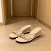 Chanclas de Cuña Nuevas 2026 para Mujer, Tacón Medio de Verano, Nuevo Estilo Chino, Impermeables, para Baño, Moda JK para Salir