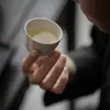 Taza de té elegante con esmalte ceniza estilo Dinastías Tang y Song, Juego de té Kung Fu para uso doméstico, Taza individual para beber té, Taza pequeña de cerámica para degustación de té