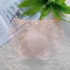 Ropa interior de encaje para hombre Triángulo sin costuras Sexy talla grande Malla Negra Rosa Verano Transparente Delgada Bolsillo