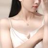 Collar candado Ruyi Jinhongyu totalmente incrustado para mujer oro 14K nuevo chino candado de larga vida colgante de jade Hetian estilo celebridad de internet ins