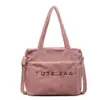 Bolsa Transversal Grande Capacidade Transfronteiriça, Bolsa Feminina Tendência Versátil de Veludo com Design de Letras, Bolsa Tote, Dropshipping Disponível