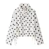 Ropa exterior para mujer otra moda transfronteriza estilo de cordón de lunares blanco rosa AliExpress más vendido lunares estilo europeo y americano