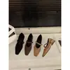 Primer Encuentro con el Nuevo Estilo de la Temporada: Zapatos Individuales Marrones de Gamuza Vintage para Mujer, Modelo Nuevo 2026, Zapatos Mary Jane de Punta Cuadrada para Primavera y Otoño