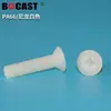 Tornillo de Cabeza Plana de Nylon/PC Transparente M2-M10 con Avellanado Cruzado Tornillo de Plástico Aislado Negro PA66 Plástico
