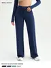 Calça Feminina Reta 2026 Novo Verão Fina Fluida Yoga Cintura Alta Pilates Treino Estreita Wide-Leg Longa