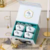 Juego de Regalo de Tazón de Cerámica, Cuchara, Plato y Cubiertos para Ceremonias de Apertura, Regalos Prácticos para Clientes, Recuerdos, Logo Personalizable