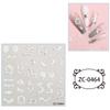 Zhengxiang comercio exterior transfronterizo japonés y coreano pegatinas de uñas relieve pegamento suave 5D sirena medusa doradas pegatinas de uñas al por mayor personalizadas