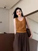 Estilo Deseo Puro Camisola de Punto Hueco para Mujer Verano Nuevo Diseño Nicho Adelgazante sin Mangas Top de Moda