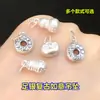 Plata Pura S999 Colgante Retro de Calabaza Ruyi Colgante Cristal Wenwan Cuerda de Mano Trenzada Collar Accesorios Hechos a Mano DIY