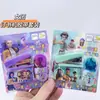 Conjunto de MiniGrampeador Sanrio Kuromi Stitch, MiniGrampeador Pequeno Economizador de Esforço com Fita Transparente e Porta-Fita