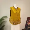 Novo Bordado Chinês Design de Estilo Nacional Jacquard Colete Solto Outono 2026 Novo Gola Alta Generoso Retro Colete