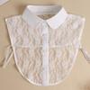 Gola Falsa Feminina Versátil Gola Falsa Decorativa para Suéter Gola de Camisa Falsa com Gola Falsa de Terno Colarinho Branco Pontiagudo