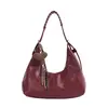 Yaozi 2026 colección de principios de otoño: bolso de mano retro plisado, moderno y versátil, con un toque de alta gama, un bolso con forma de dumpling y un diseño cruzado informal