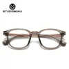 STUDIOMUKU gafas frescas de madera moda famosa en internet transfronteriza montura de gafas redonda transparente montura de gafas lisa para todo