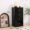 Gabinete de Almacenamiento de Madera Maciza Multicapa Tipo Cajón Simple Moderno para Dormitorio Mesita de Noche Gabinete Organizador para Sala de Estar Lujo Ligero