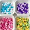 Materiales Acrílicos Dopamina con Cuentas en Forma de Flor de Colores para DIY de Pulseras, Cadenas de Teléfono y Accesorios de Joyería Hechos a Mano
