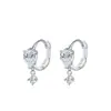 Pendientes de Plata de Ley S925 Lujo Ligero Elegantes de Circonita en Forma de Pera para Mujer Pendientes de Diseño de Nicho Modernos con Estilo para Mujer