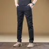 Pantalones casuales de alta gama italianos para hombre, nuevos pantalones rectos de corte slim para 2026, pantalones de vestir para hombre de primavera y otoño