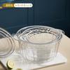 Tigela de salada de plástico PET estilo japonês atacado utensílios de mesa domésticos minimalistas estilo ins sobremesa tigela de frutas conjunto de tigela de cozinha