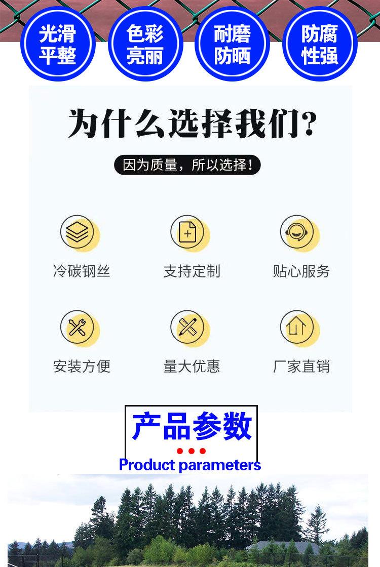 球场铁丝网围栏学校操场护栏网足球场勾花防护网运动场隔离防护栏