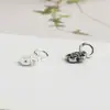 Plata de Ley S925 Colgante de Flor Colgante de Flor de Durazno Cuerda Trenzada para Hacer Manualidades con Cuentas Pulsera de Cristal Collar Accesorios de Joyería Material