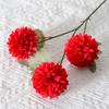 Bola de crisântemo flor artificial flor artificial flor de seda interior sala de estar mesa decorativa arranjo de flores de ramo único atacado ornamentos florais decorativos