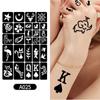 Adesivos com Padrões de Tatuagem, Moldes Vazados Esculpidos, Moldes para Tatuagem, Moldes para Pintura Spray, Moldes para Tatuagem, Suco de Henna