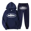 Sudadera con Estampado de Patrón de Prisión Demoníaca Clint419 Europeo y Americano Conjunto de Forro Polar para Hombre Venta al por Mayor Suelto Estilo Nuevo