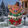 Banderas de jardín navideñas con luces, decoraciones para exteriores para patios, adornos de regalo festivos, venta al por mayor desde el fabricante