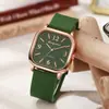 Reloj Cuadrado para Mujeres Estudiantes de Secundaria Temperamento Harajuku Simple Esfera Pequeña Coreano Artístico Retro Mori Girl Reloj Digital para Mujeres