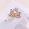 Broche de Flor de Begonia de Lujo Ligero Hebilla de Cintura de Gama Alta de Nicho Ropa de Presión con Botones Corsage Antiguo Pin Anti-deslizamiento