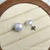 Aretes de Titanio Jiangtai F136 Perla de Sirena Cierre de Mariposa Cuerpo de Aleación de Titanio G23 Joyería para Piercings Aretes para Hélice Auricular