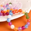 Materiales para Pulseras DIY Resina que Cambia de Color con Luz UV Imitación Ojo de Gato Cuentas Redondas Cuentas Sueltas Accesorios para Joyería Hecha a Mano con Cuentas