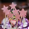 Venta al por mayor tarjeta para pastel de estrella de cinco puntas brillante con polvo brillante estrella tierna amor brillante inserto 10 precio
