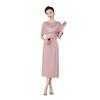 Vestido de alta gama para la madre de la novia rosa Nuevo cheongsam chino joven feliz suegra vestido para banquete de boda que cubre el vientre [9951]]