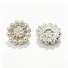 Botones de perla con pedrería estilo Chanel accesorios textiles en stock al por mayor botones redondos cosidos a mano botones decorativos metálicos para ropa
