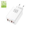 Carregador de Parede Dual U Dual C 120W em Formato de Diamante Adaptador de Energia de Carregamento Rápido 40W Adequado para Carregamento de Celular Apple Android