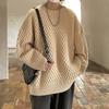 Suéter de favo de mel masculino inverno estilo americano moderno ins suéter preguiçoso design de nicho suéter casaco