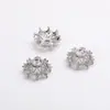 Retenção de Cor Forte Pulseira Banhada a Ouro Cobre Tampa de Flor DIY Zircônia Microincrustada Pulseira Acessórios de Joias de Cristal Atacado