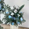 Nuevo Arreglo de Piso Grande para Boda Banquete de Compromiso Flor de Seda Arreglo Floral Decorativo Terminado Pasillo Arte Floral de Boda