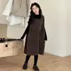Conjunto de Otoño/Invierno para Niñas 2026 Nuevo Estilo Coreano Dulce Conjunto de Dos Piezas con Chaleco de Lana y Prenda Base para Niños Medianos/Mayores