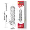 Condón Crystal Wolf Tooth Love Secreto con Púas, Bloqueo de Esperma, Alargamiento y Engrosamiento, Diseño Tridimensional de Partículas Grandes, Producto Novedoso para Adultos
