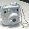 Mini12 Pegatinas Decorativas de Concha en Relieve Estuche Protector Duro para Cámara Polaroid Pegatinas Lindas de Gatito y Margarita