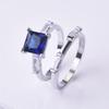 Zhenrong ebay AliExpress explosiones comercio exterior transfronterizo anillo de piedras preciosas de color incrustadas anillo cuadrado europeo y americano anillo de boda