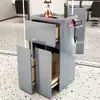 Armário de Ferramentas de Armazenamento Tendência de Barbearia de Luxo, Gabinete de Armazenamento Específico para Salão de Cabeleireiro com Gavetas Multicamadas Lado Único em Laca